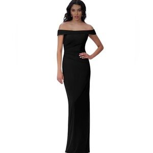 Azazie Tonya Black Dress, New with Tags, Size 6